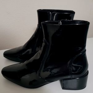 ZARA patent leather black boots